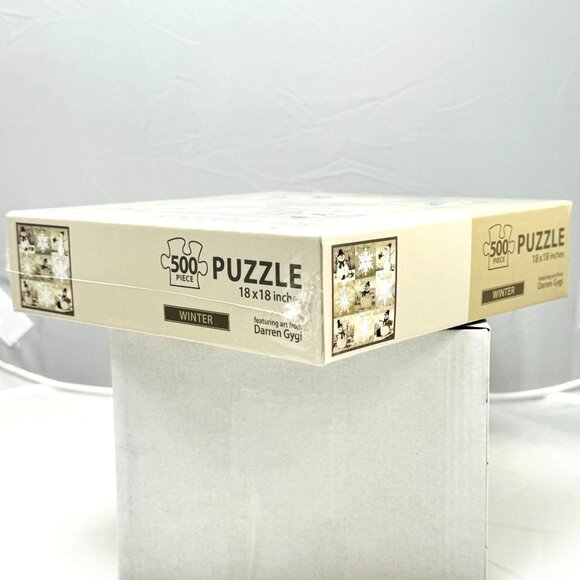 Darren Gygi Winter Snowman 500 Pc Puzzle 18x18 Inch Art Holiday Theme NIB - Picture 5 of 5